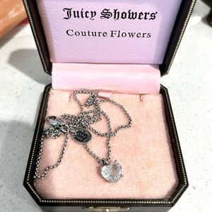 Juicy Couture silver heart pendant necklace